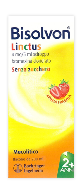 BISOLVON*SCIR FL 200ML FRAGOLA - Parafarmacia la Fattoria della Salute S.n.c. di Delfini Dott.ssa Giulia e Marra Dott.ssa Michela