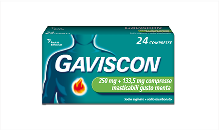 GAVISCON*24CPR MENT250+133,5MG - Parafarmacia la Fattoria della Salute S.n.c. di Delfini Dott.ssa Giulia e Marra Dott.ssa Michela