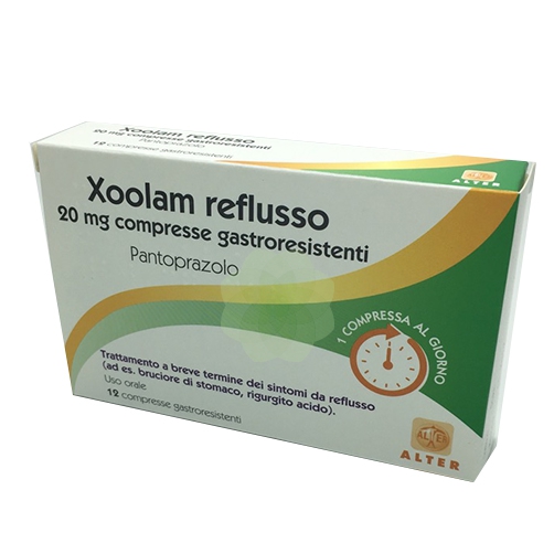 XOOLAM REFLUSSO*12CPR 20MG - Parafarmacia la Fattoria della Salute S.n.c. di Delfini Dott.ssa Giulia e Marra Dott.ssa Michela