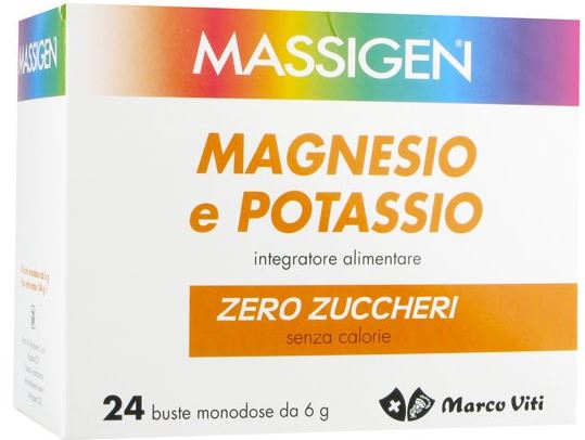 MASSIGEN MAGNESIO POTASSIO SENZA ZUCCHERO 24 BUSTINE - Parafarmacia la Fattoria della Salute S.n.c. di Delfini Dott.ssa Giulia e Marra Dott.ssa Michela