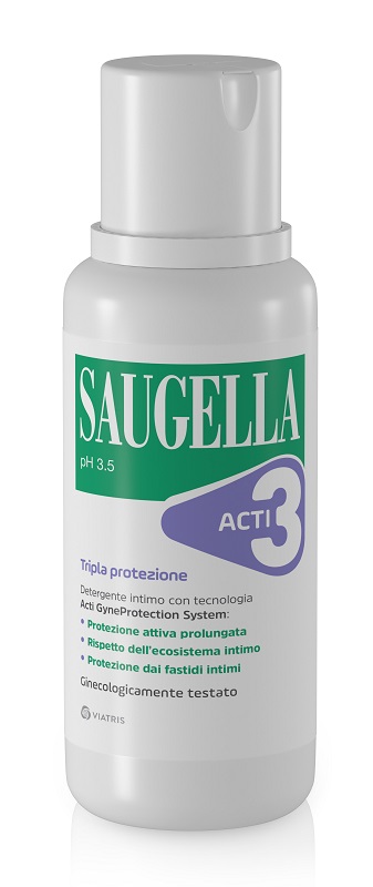 SAUGELLA ACTI3 DETERGENTE INTIMO 250 ML - Parafarmacia la Fattoria della Salute S.n.c. di Delfini Dott.ssa Giulia e Marra Dott.ssa Michela